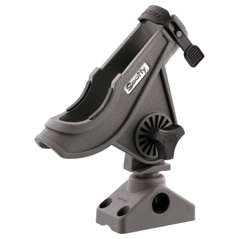 Scotty Baitcaster/Spinning Rod Holder with Side/Deck Mount Grey, One Size, Model Number: 280-GR - Image 1